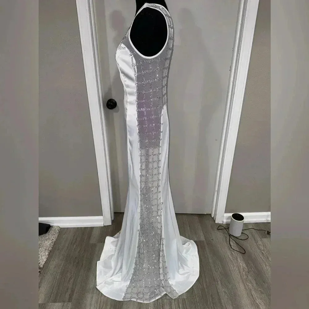 NWT Banjul Bridal Wedding White Event Dress Beaded - Image 5