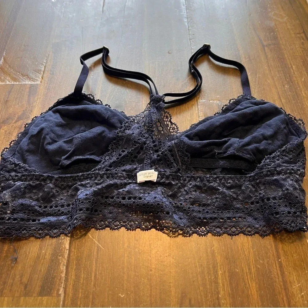 Gilly Hicks  Navy Blue Lace Bralette Small - Image 2