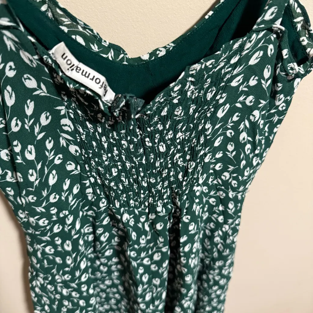 Reformation Christine Ruffle Minidress Green- Size 2 - Image 6