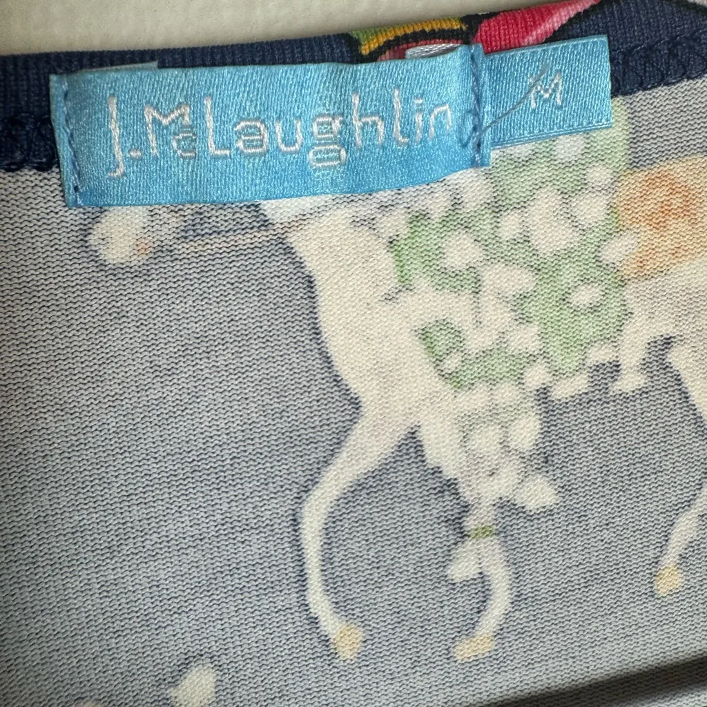 J.McLaughlin Racehorse Equestrian Jockey Short Sleeve Top Kentucky Derby M - Image 4