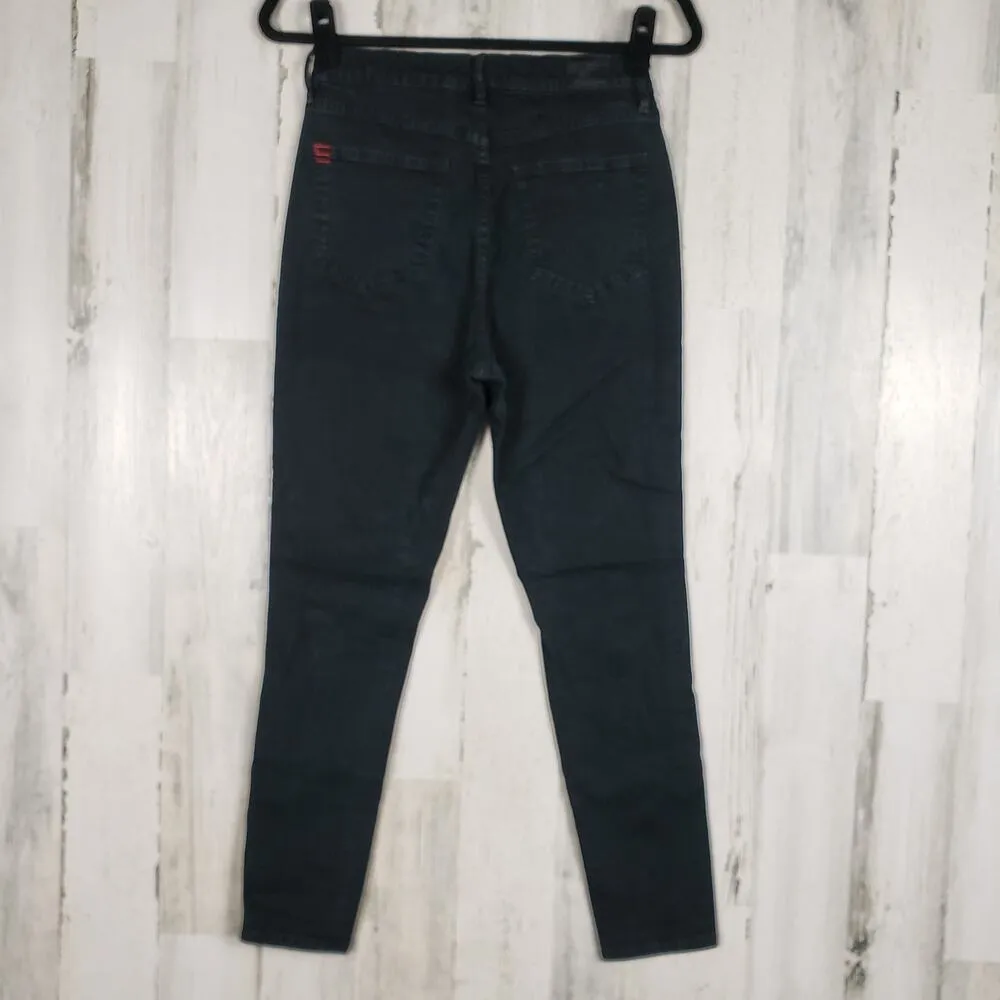 BDG Urban Outfitters Black Wash Denim Grommet Twig High Rise Crop Jeans Sz 28 - Image 7