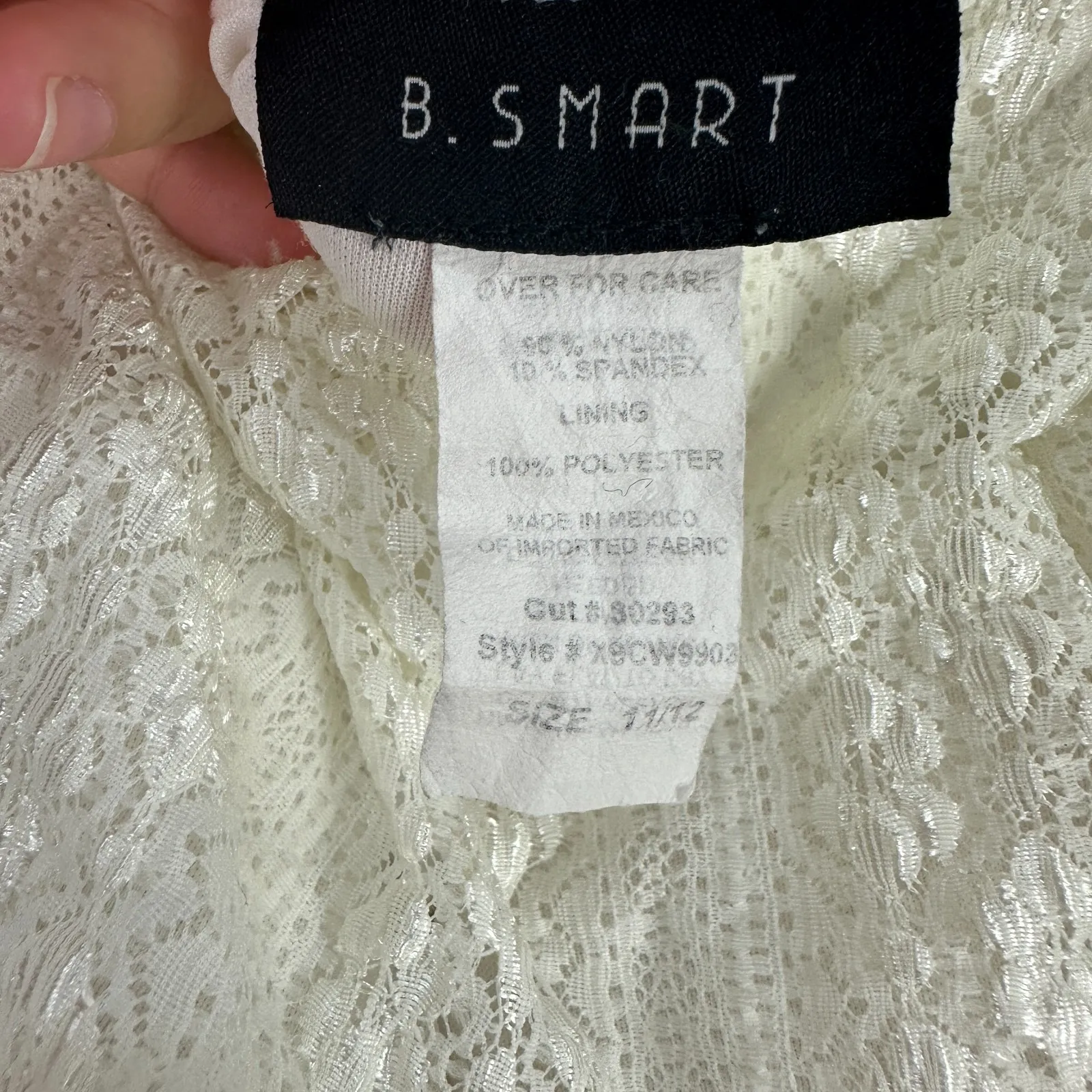 Vintage B. Smart Ivory Lace Fit & Flare Dress Size 11/12 Fairy Coquette Ethereal - Image 2