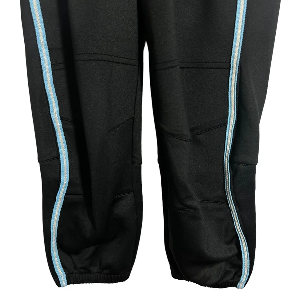 Rawlings Womens Sz XS Fastpitch Softball Capri Pant Pro Dri Black Blue Pull On - Image 3