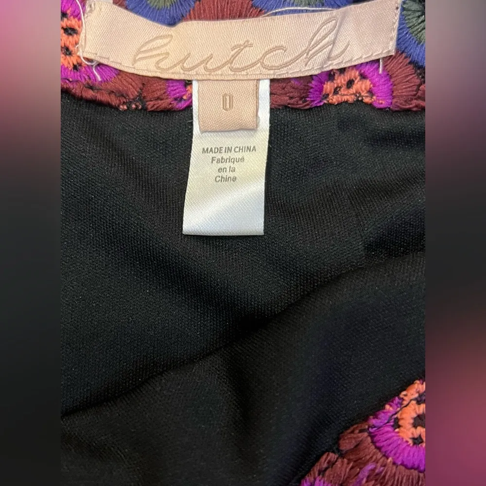 Anthropologie Hutch Ellen Circle Embroidered Multicolor A-Line Mini Skirt Size 0 - Image 4