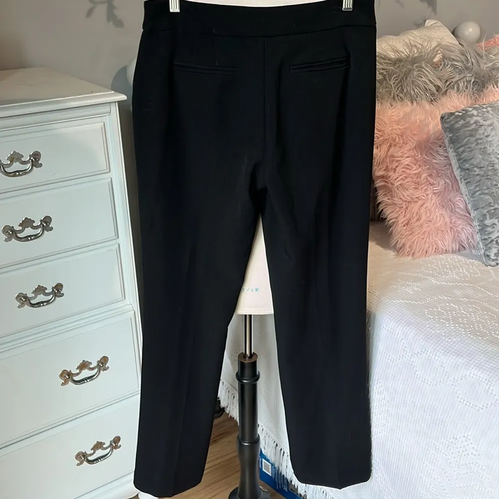 Anne Klein Black Trousers Chino Pants Dressy Office Holiday Winter Wool Womens 6 - Image 6
