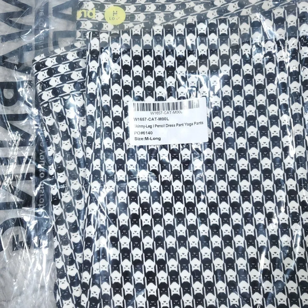 Betabrand Medium Long Skinny Leg Pencil Dress Pants Yoga Catstooth Black White - Image 5