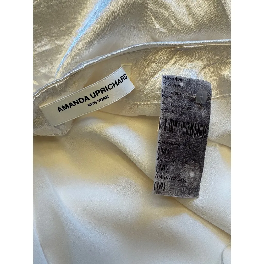 Amanda Uprichard Kyoto Dress in Ivory Medium Womens Satin Halter Cocktail - Image 8