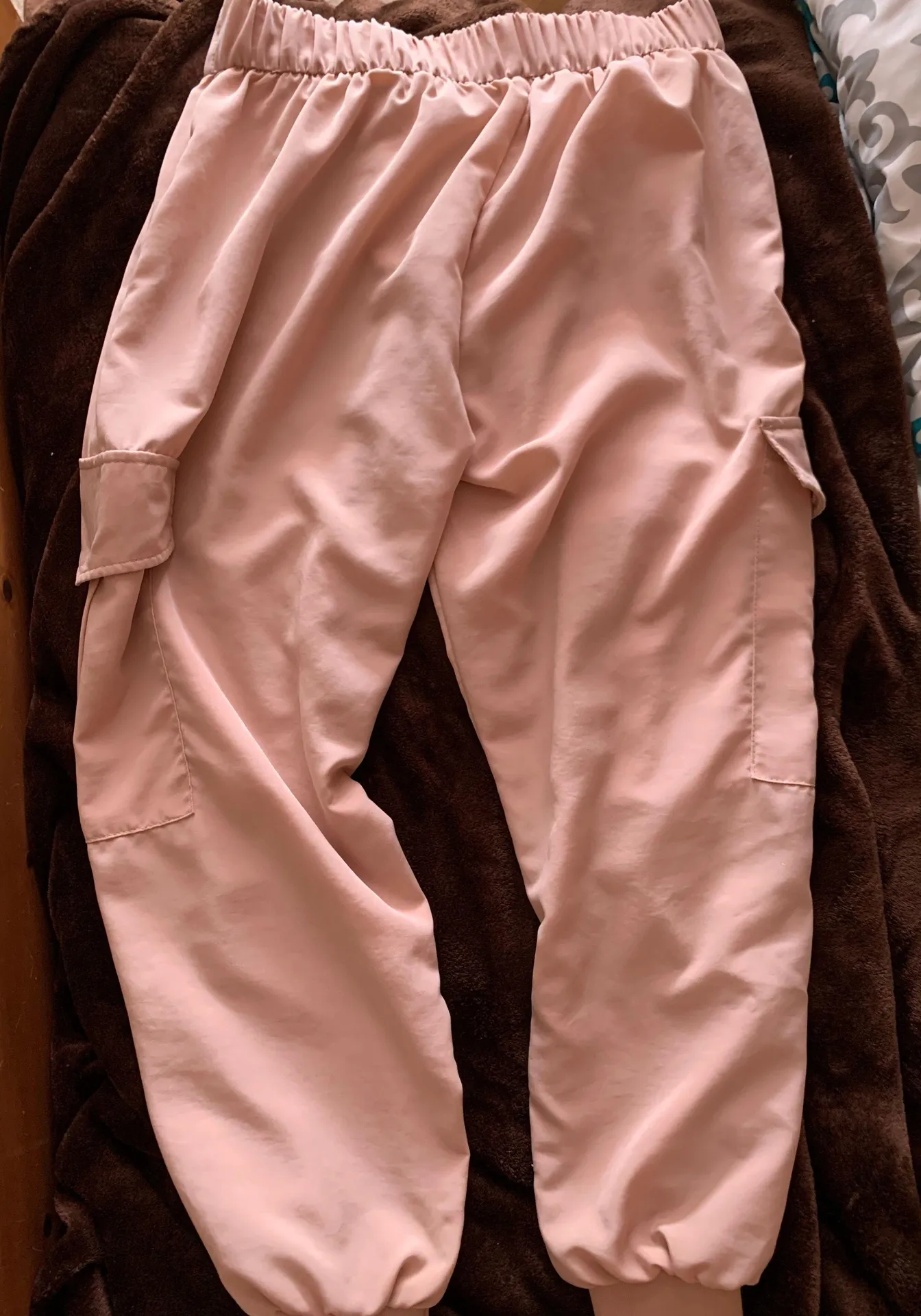 ZARA Light Pink Cargo Pants - Image 3