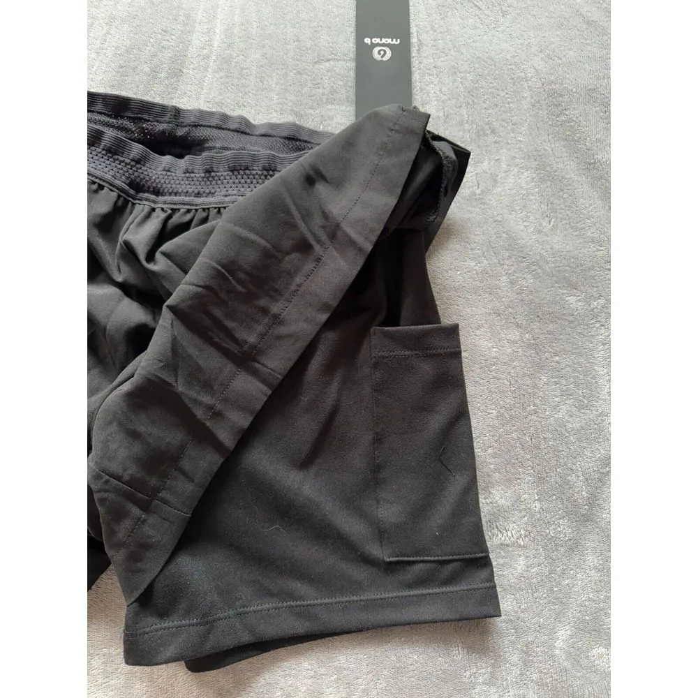 Mono B Tennis Yoga Run Short Golf Lined Medium Performance Fabric Sz Small NWT Black - Image 4