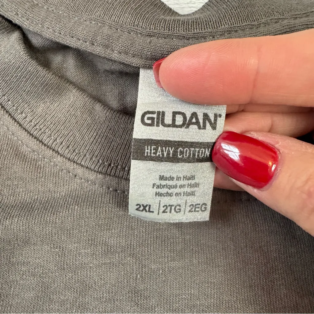 Gildan Groin Pull Funny Graphic Tee Gray Unisex 2XL - Image 6