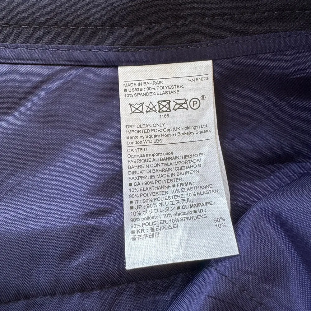 Banana Republic Navy Blue Flat Front Side Zip Dressy Shorts Size 14 - Image 4