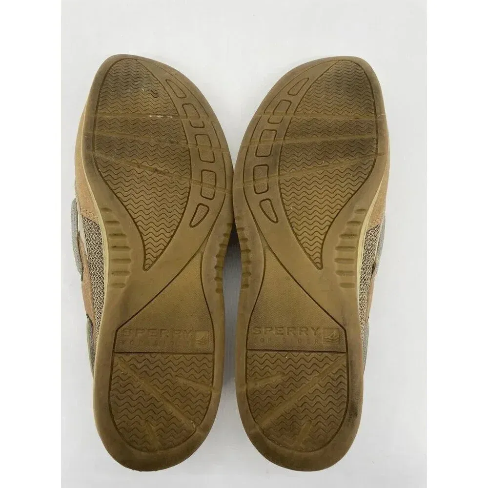 Women's Sperry Top Sider Rosefish Boat Shoes Leather/Linen / Oat. Women Sz 7.5‎ - Image 7