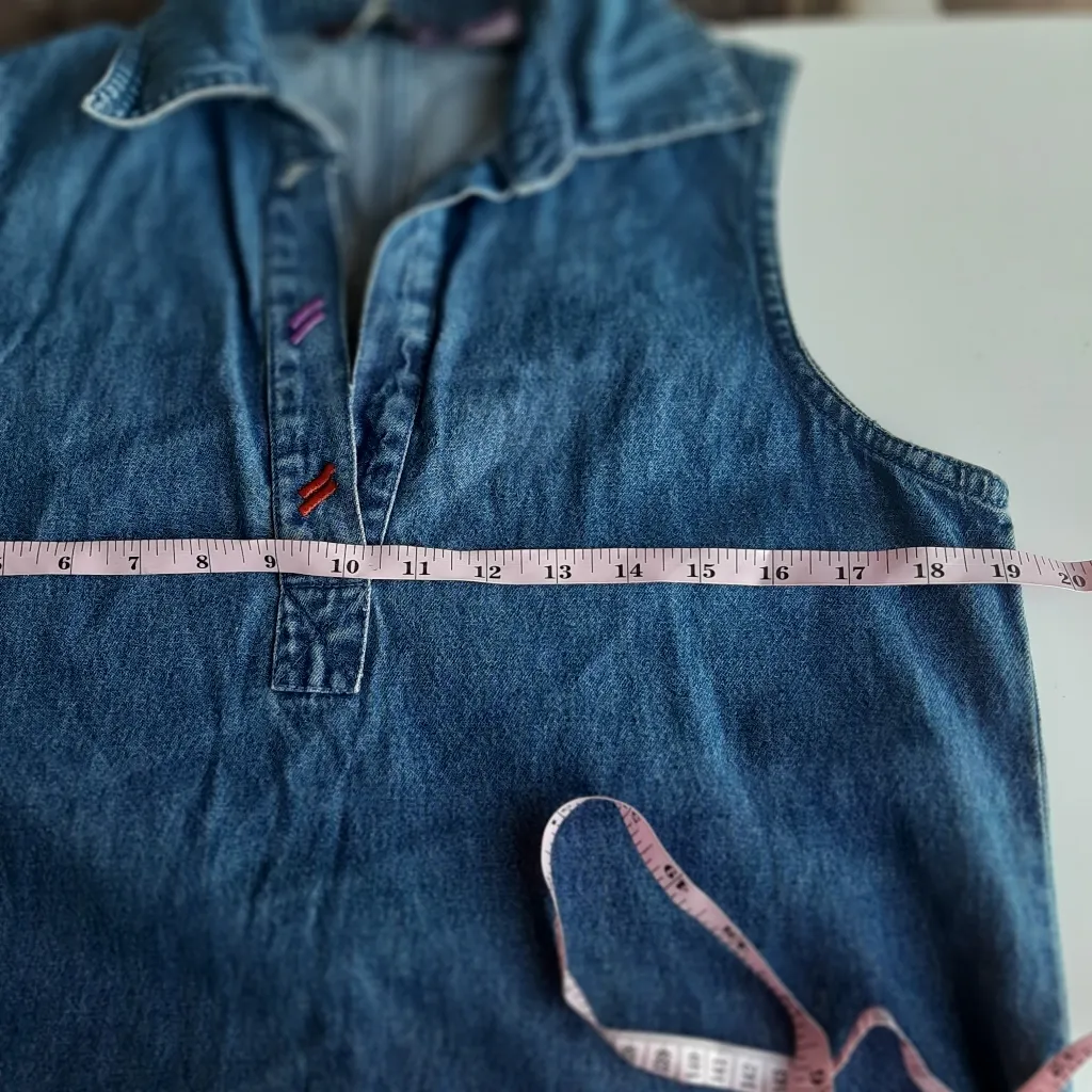 Agapo blue denim jeans dress size medium - Image 6