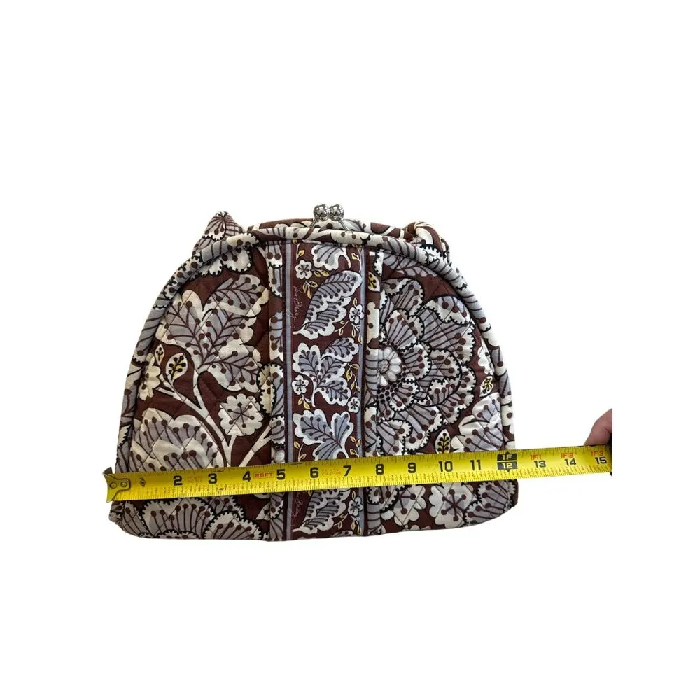 Vera Bradley Floral Kiss Lock Satchel Handbag Medium SKU 8234 - Image 4
