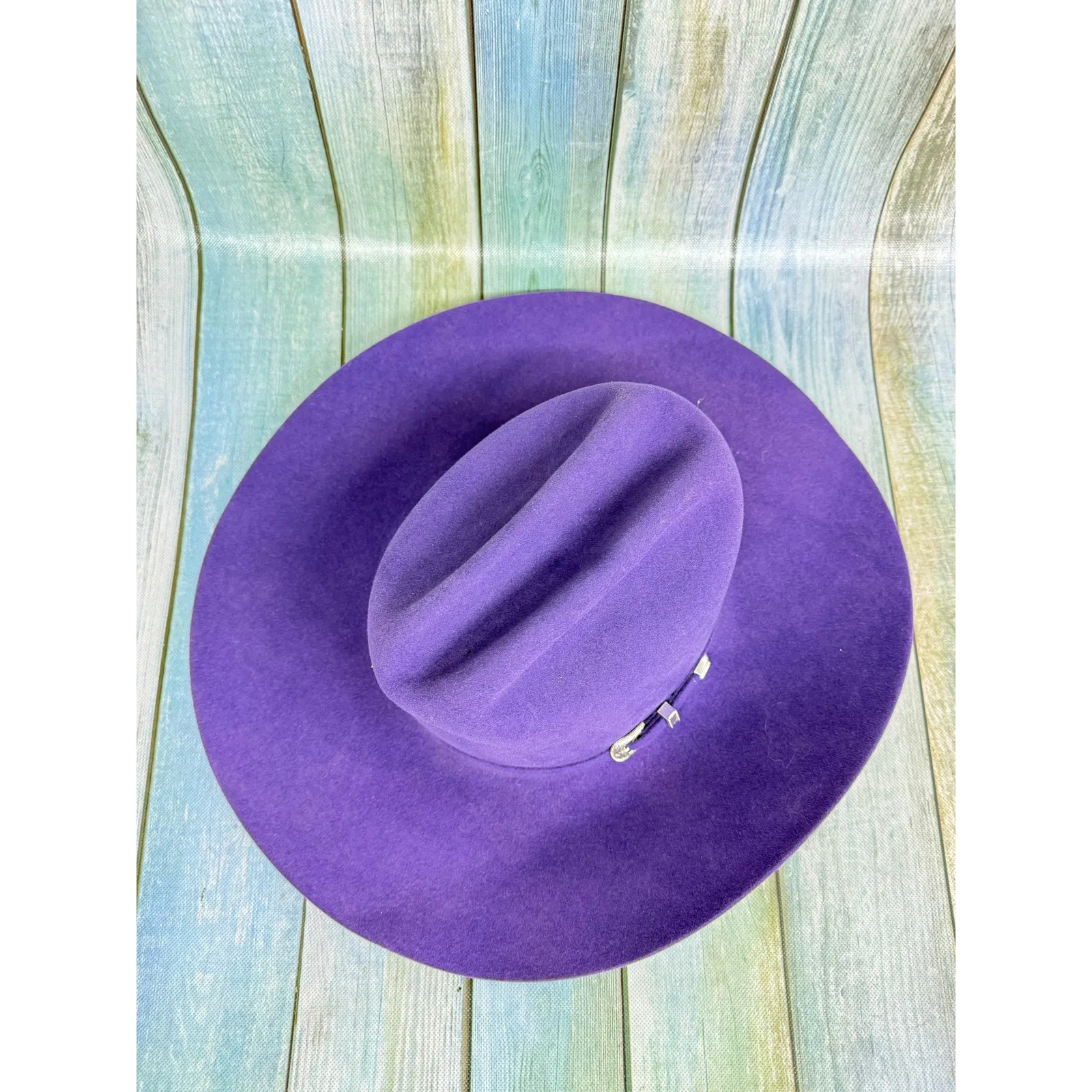 Bailey Cowboy Hat Purple Angora Wool Blend Size 7 NEW 4" Brim Made in USA - Image 9
