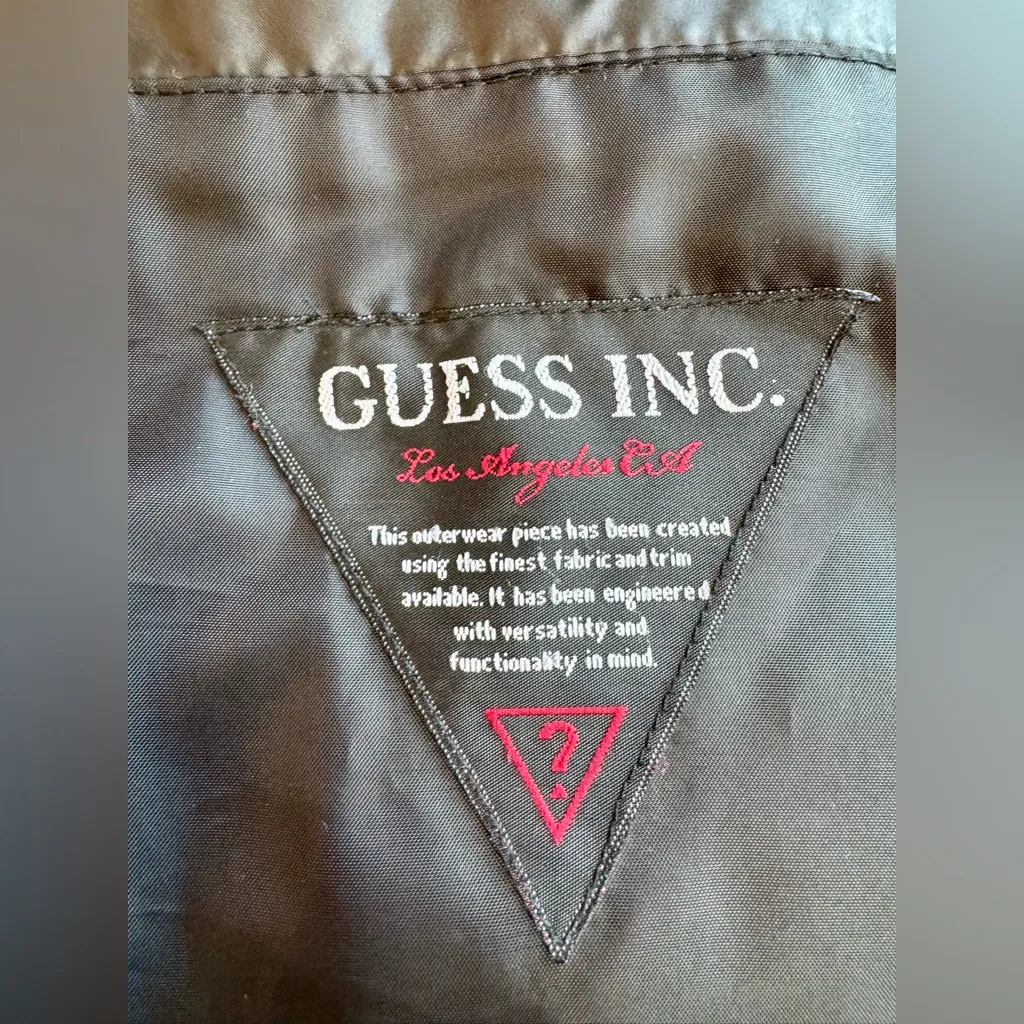 Guess  Faux Fur Hooded Quilted Puffer Jacket Black Size M - Image 13