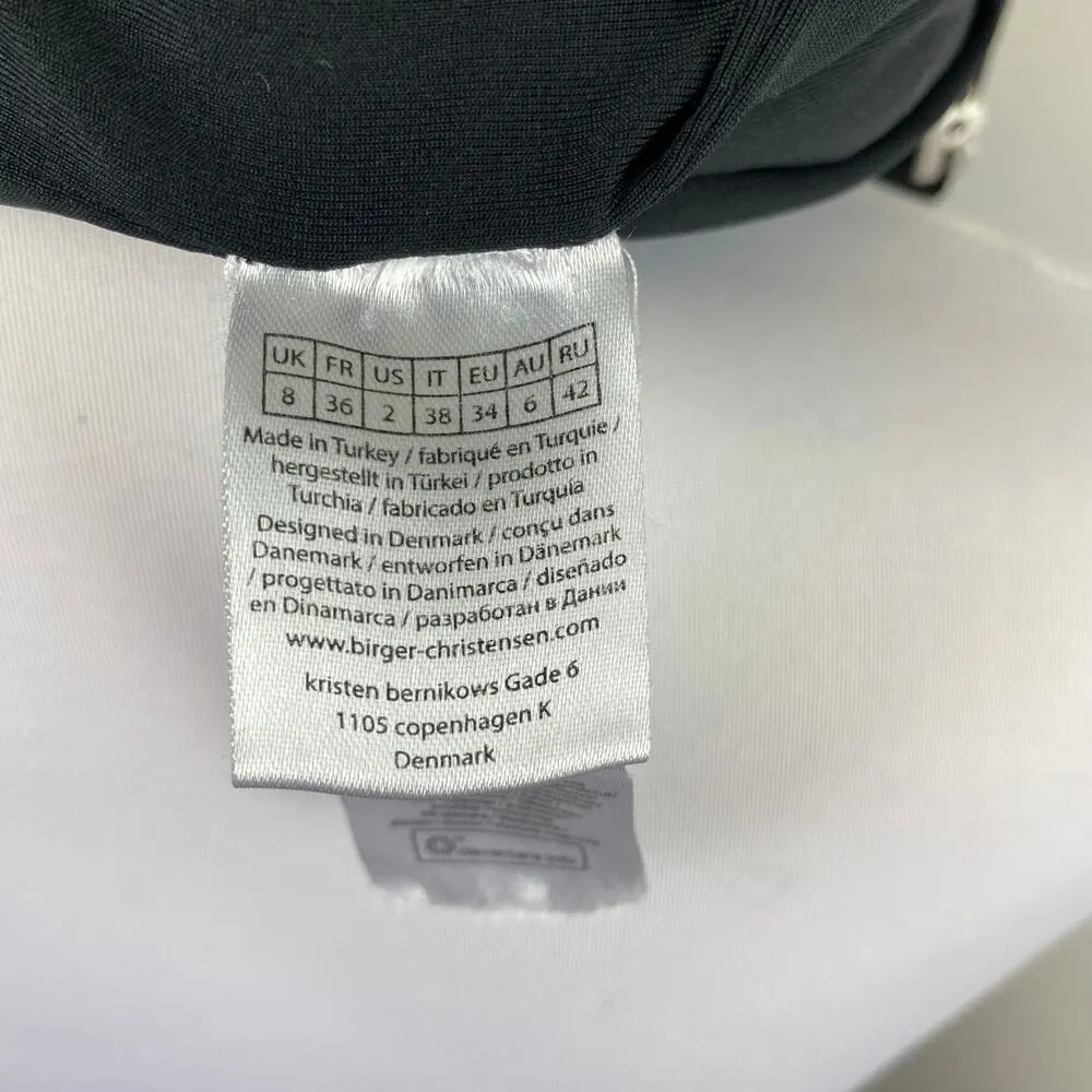 ROTATE Birger Christensen Black Fallem Mini Dress Cutout Catwoman Size 2 - Image 13