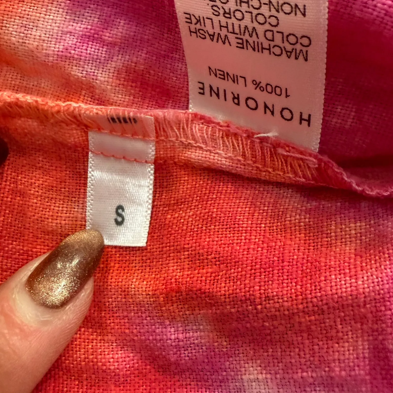 Honorine Pink Red Tie Dye Edie Popsicle Sleeveless Wrap Mini Dress sz S NEW Tags - Image 8