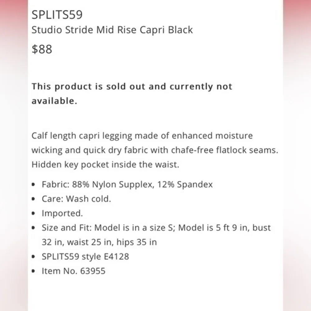 Splits59 studio stride mid‎ rise capri 8 - Image 5