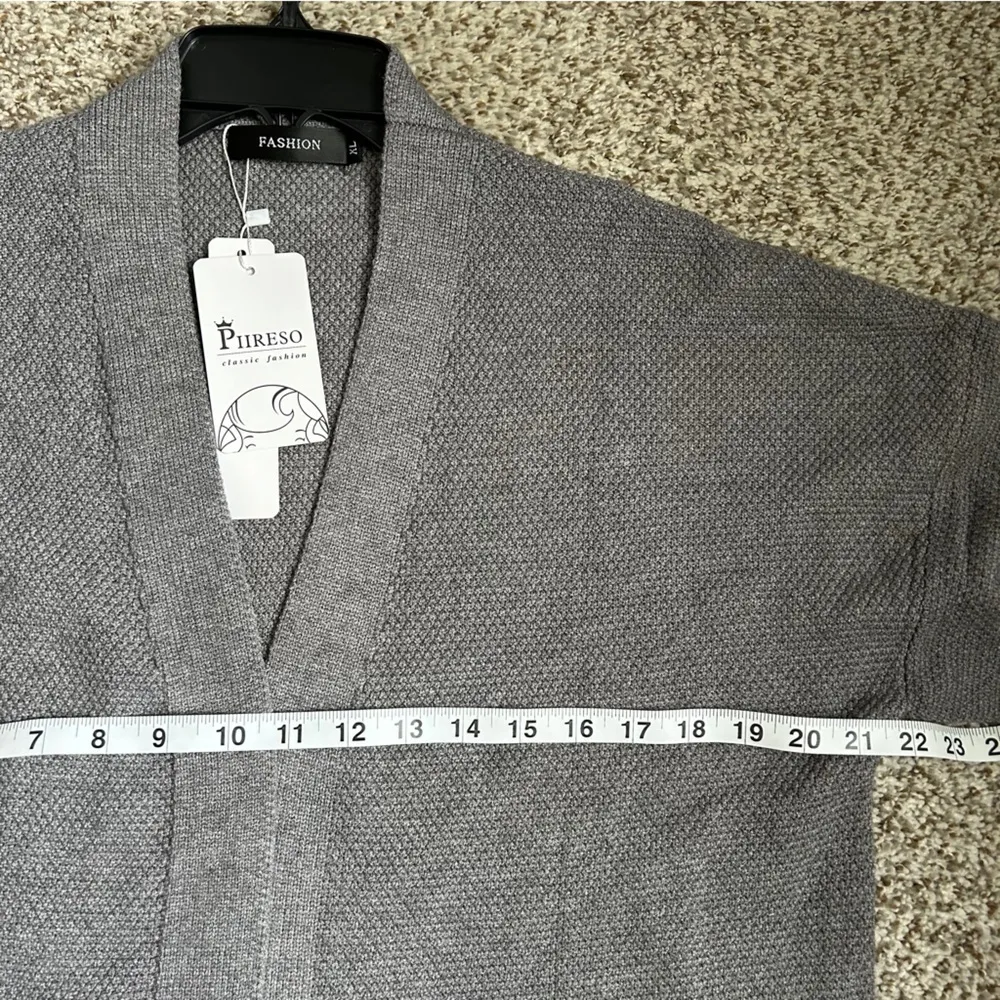 NWT Grey Duster Cardigan Comfy Casual XL Neutral Basic Classic Soft Gray - Image 6