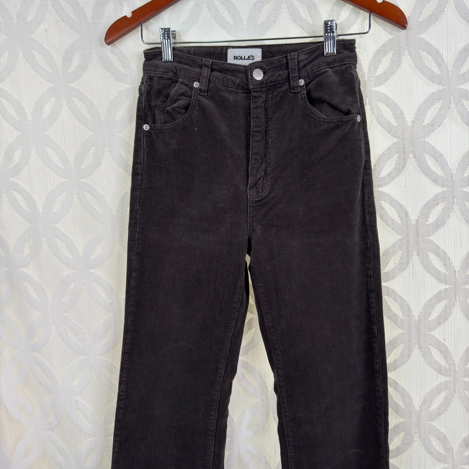Rollas X Phoebe Tonkin Dusters Bootcut Cord in Espresso Pants Size 25 Brown - Image 13