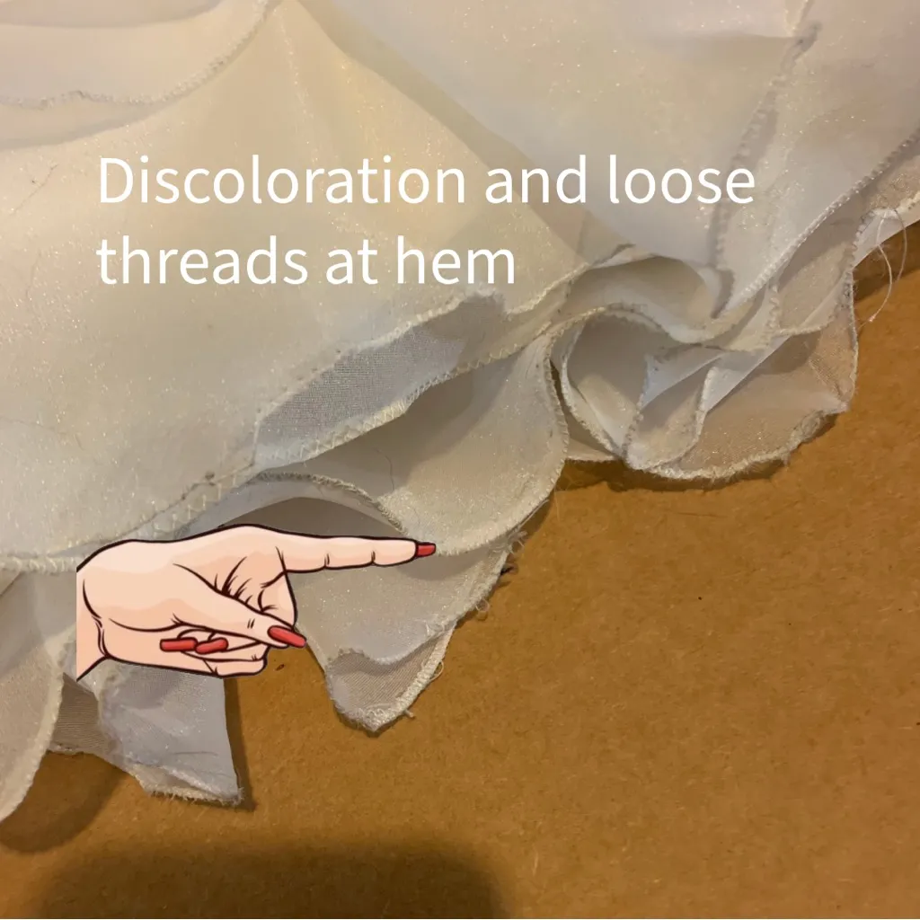 PALOMA BLANCA IVORY SILK & BLEND RUFFLED STRAPLESS GOWN W/BLACK SASH (18) Black - Image 13