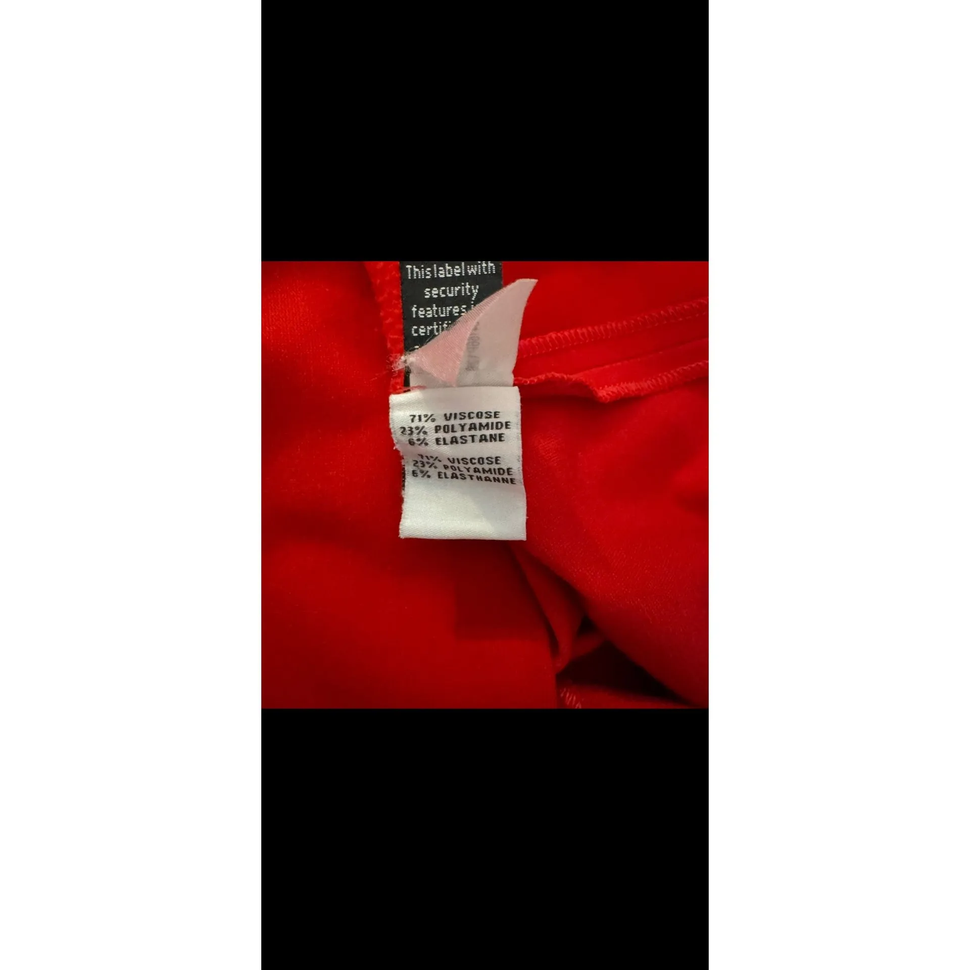 Diane von Furstenberg Red Pencil Skirt Women’s 12 Zip Back Knee Length - Image 4