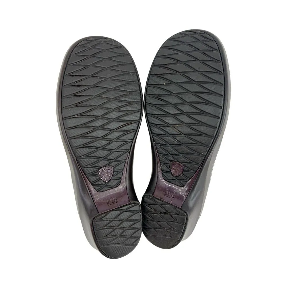 Ariat (9.5) Womens Brown Leather Comfort Clogs Shoes - Image 7