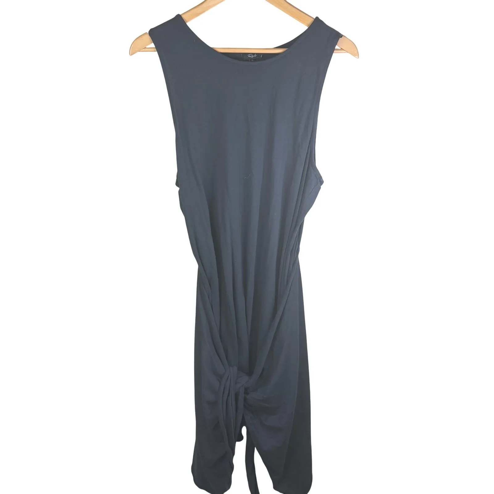 Rails Brie XL Black‎ Sleeveless Knit Dress Twist Front Tie Detail Formal Career - Image 4