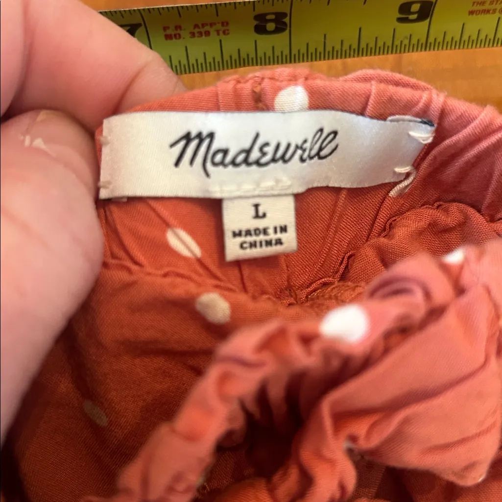 Madewell Draper pull on shorts Polka dots Size Large - Image 8