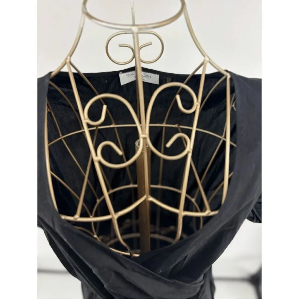 Elie Tahari Woman Belted Black Shirt Dress Size 16 Lace Detail 70% Cotton - Image 10