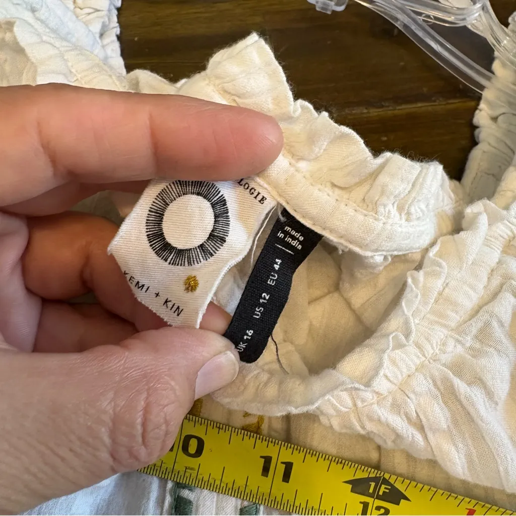 Anthropologie Akemi + Kin Pajaro Embroidered Top 12 Milkmaid Prairie Cottage - Image 8