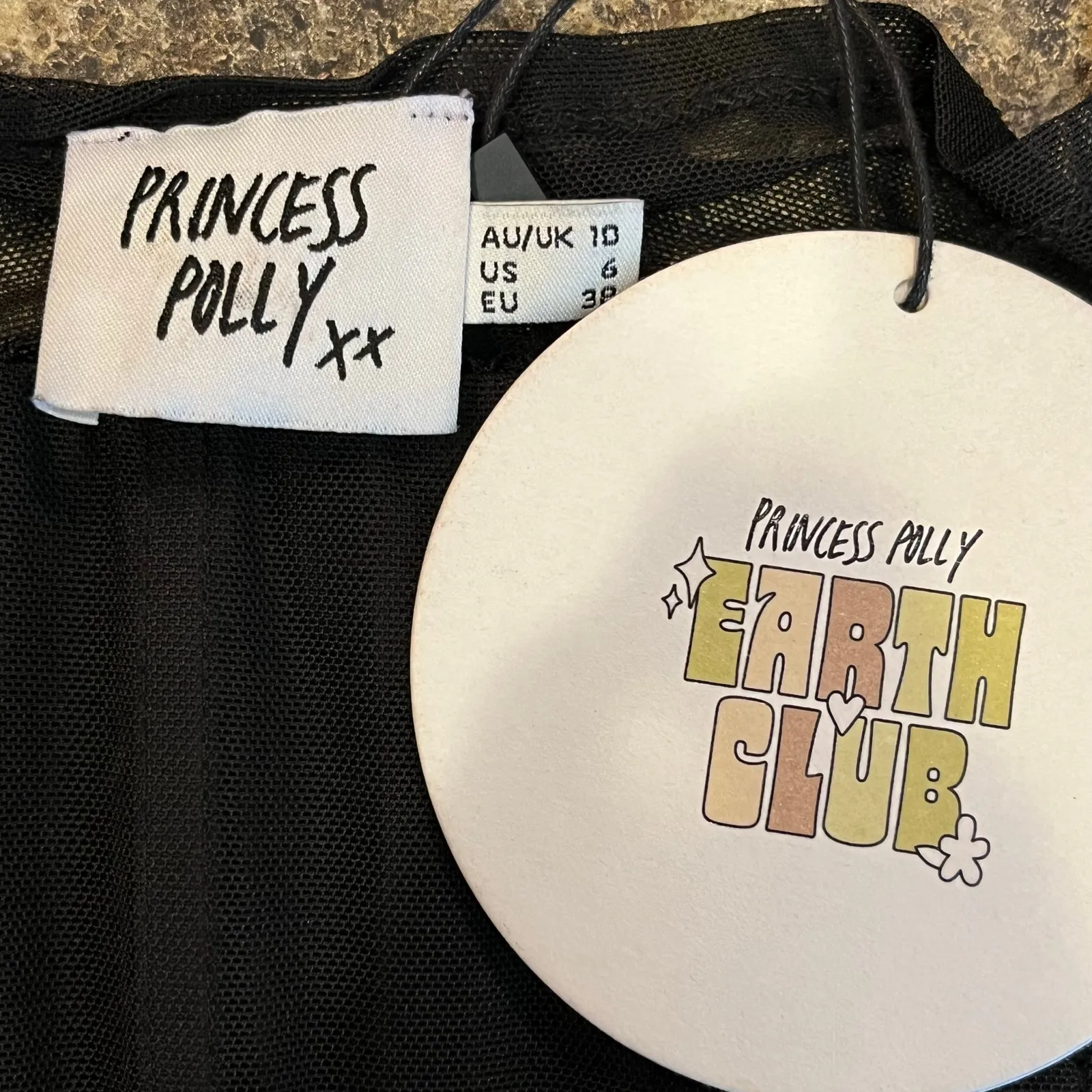 Princess Polly NEW Beverly Long Sleeve Shirt Black Corset Semi Sheer Back Size 6 - Image 10