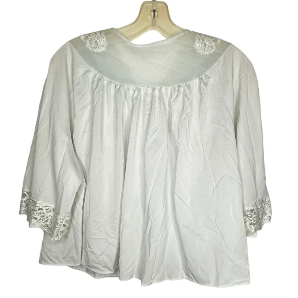 Vintage Shadowline‎ Nylon Cropped Pajama Top Size L - Image 4