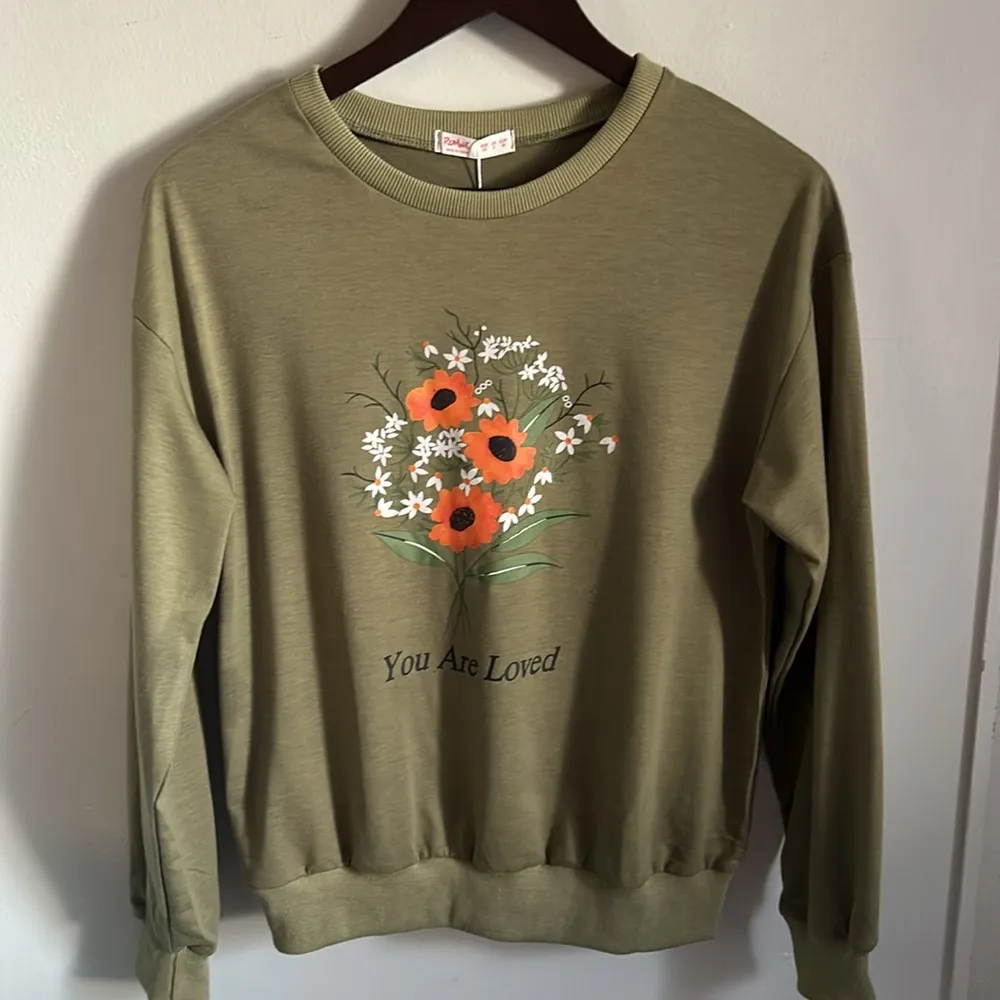 New Romwe Positive Affirmation Graphic Print Lightweight Pullover Sweatshirt - Image 9