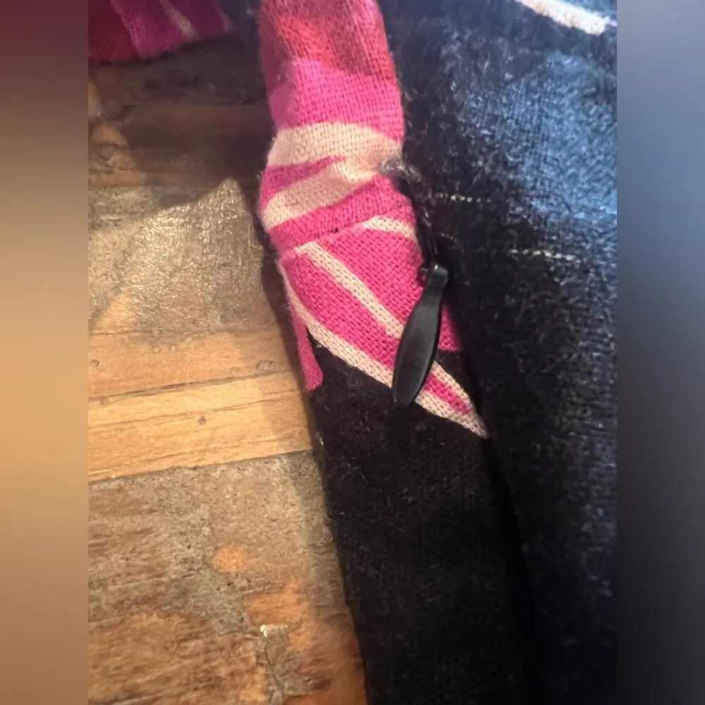 Who What Wear Serengeti Palm Tropical Dress, Size Medium Black, Pink Linen Blend - Image 4