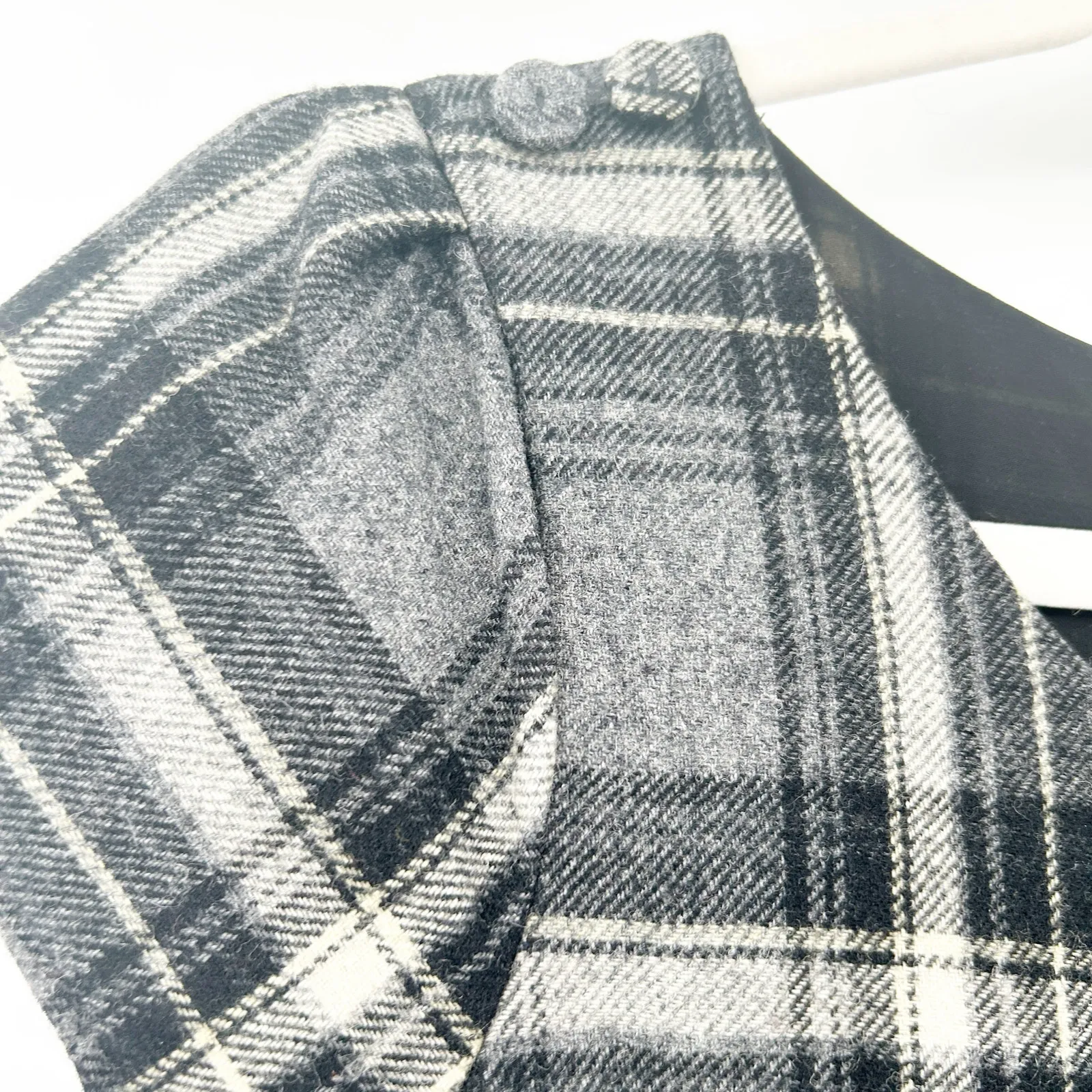 Gap Womens Y2K Fall Preppy Dark Academia Plaid Wool Blend Shift Dress Size‎ 6 - Image 2