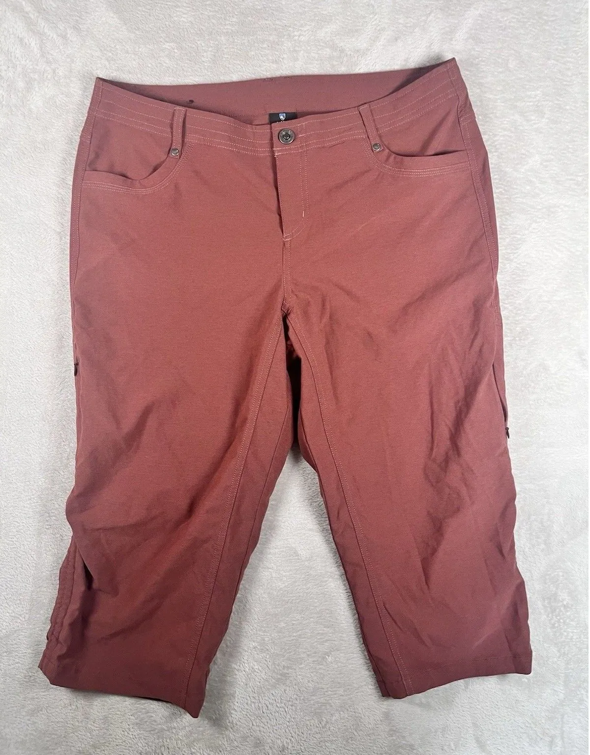 Kuhl Trekr Kapri Pants Womens 14 Red Capris Outdoor Performance Hiking Gorpcore - Image 1