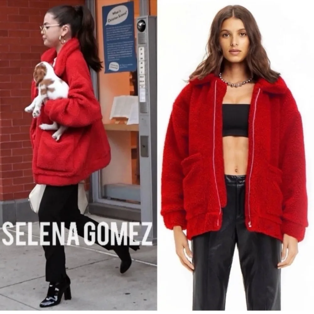 I.AM.GIA Womens Pixie Coat In Red Size Medium Zip Front - Image 14