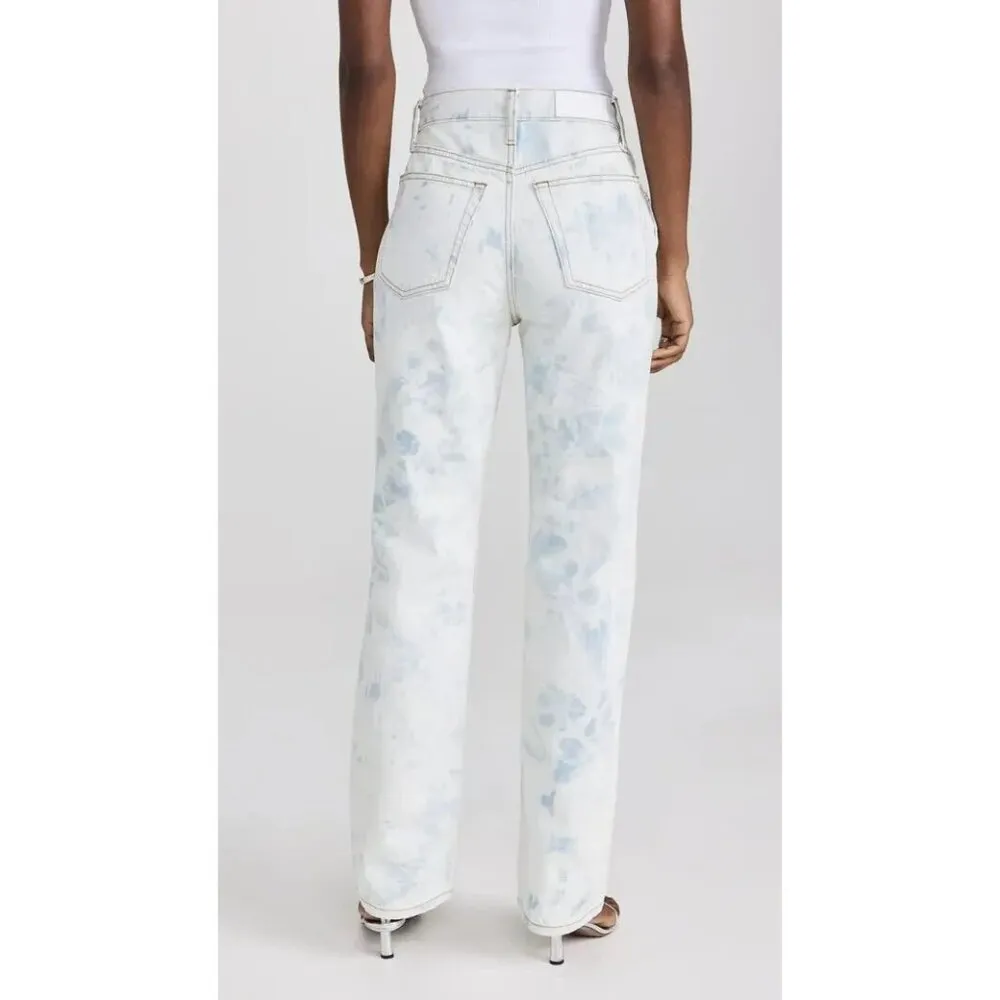 Re/Done 90s High Rise Loose Sunbleached Acid Wash‎ Jeans Size 27 - Image 2