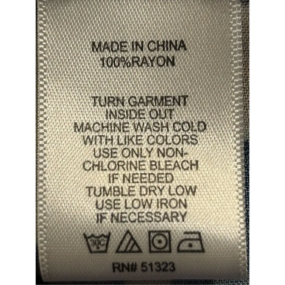 Cece  Printed Pants elastic drawstring waist wide leg size medium (0370) - Image 8