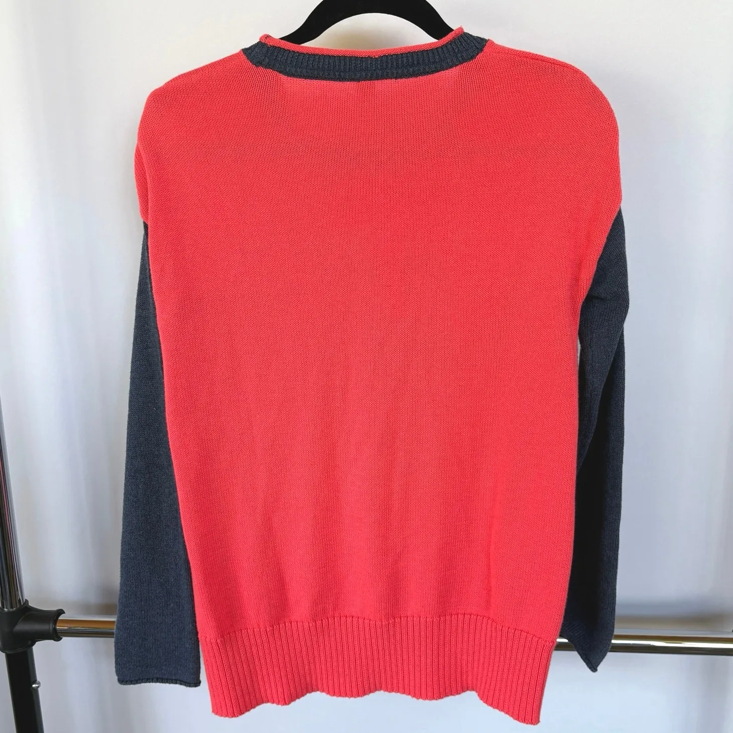 Fox Racing Identified Bold Color Block Sweater Motocross Grunge Logo Size Small Pink - Image 4