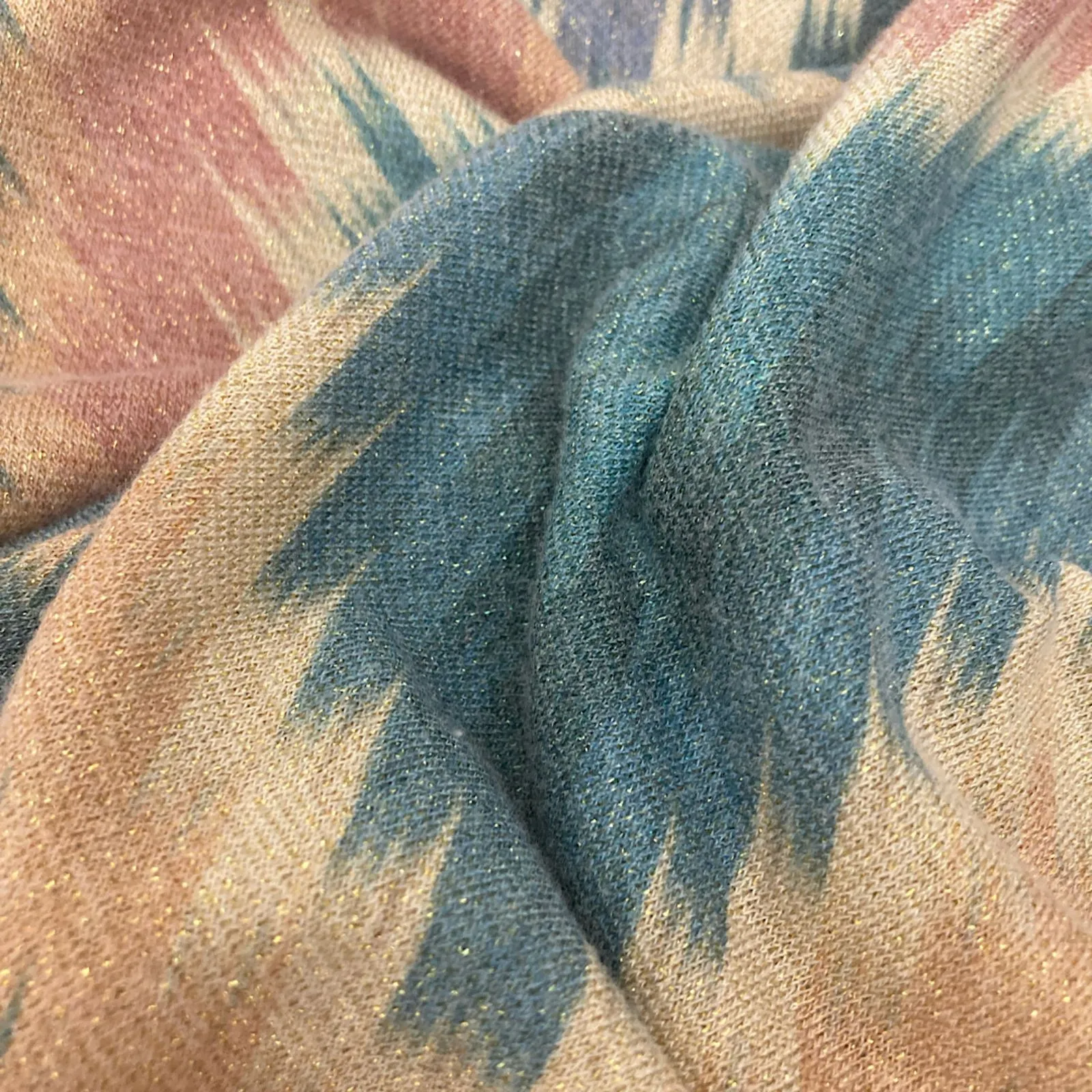 Coco Made Italy L Zigzag Ikat Print Maxi Dress Blue Size L - Image 8