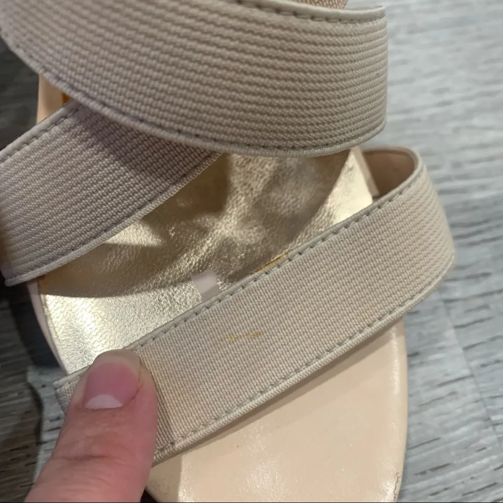 Steve Madden Strappy Denah Heels Size 7.5 Beige Nude High Heels - Image 4