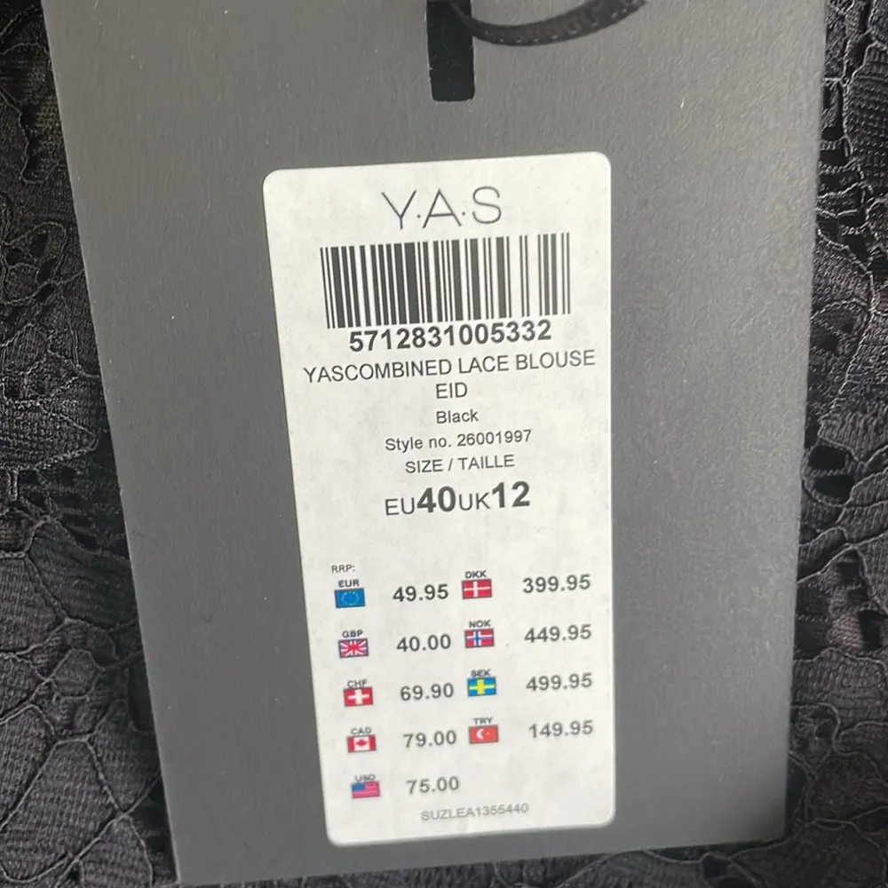 ASOS YAS Black Combined Lace Blouse - Image 6