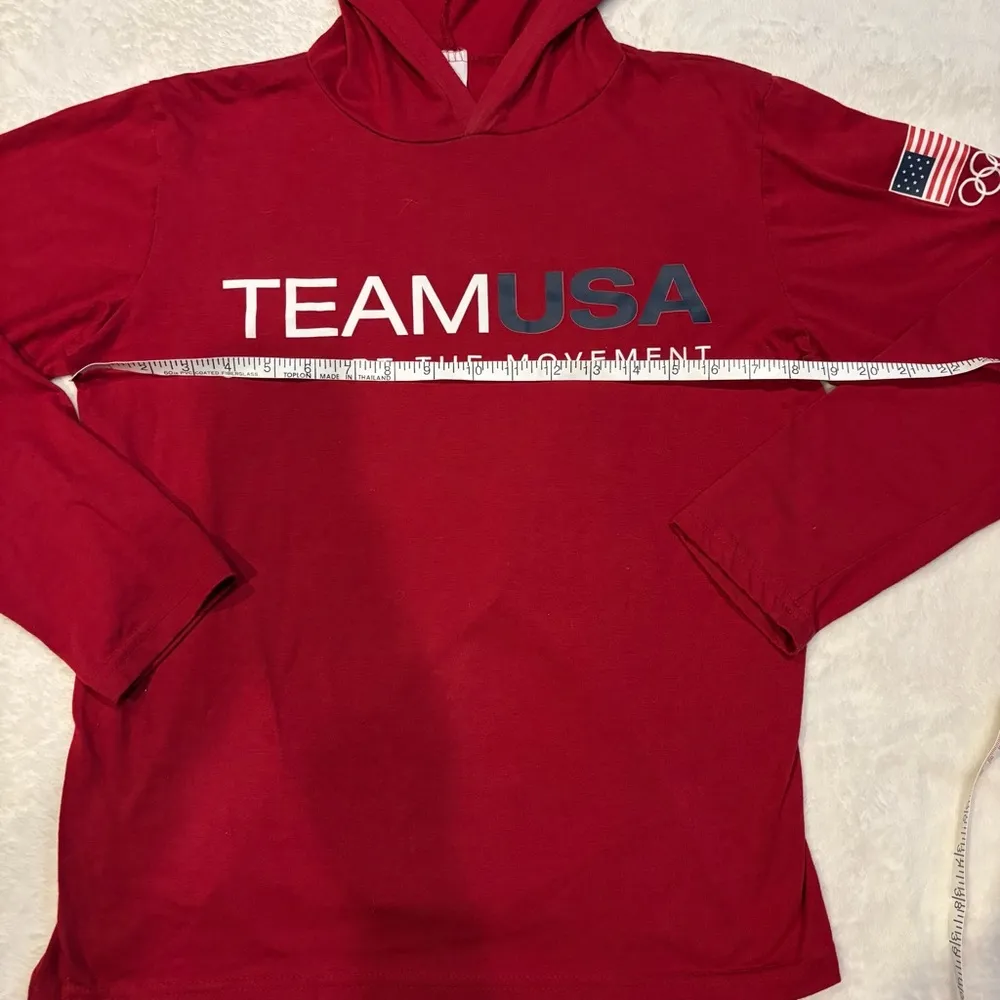 USA Olympic Hoodie Red Size M - Image 3