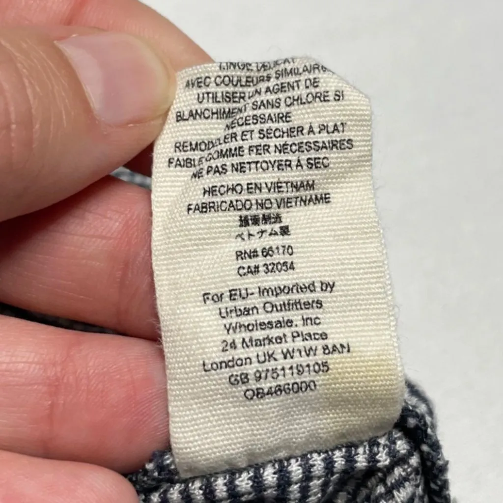 Free People Striped Thermal Top Size XS Navy Combo OB466000 Blue Red - Image 6