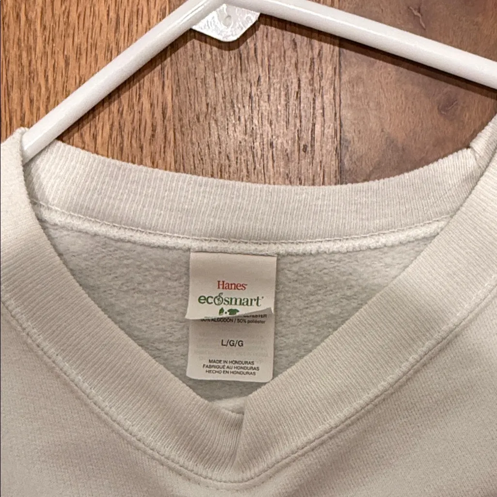 Hanes EcoSmart White Sweatshirt - Image 2