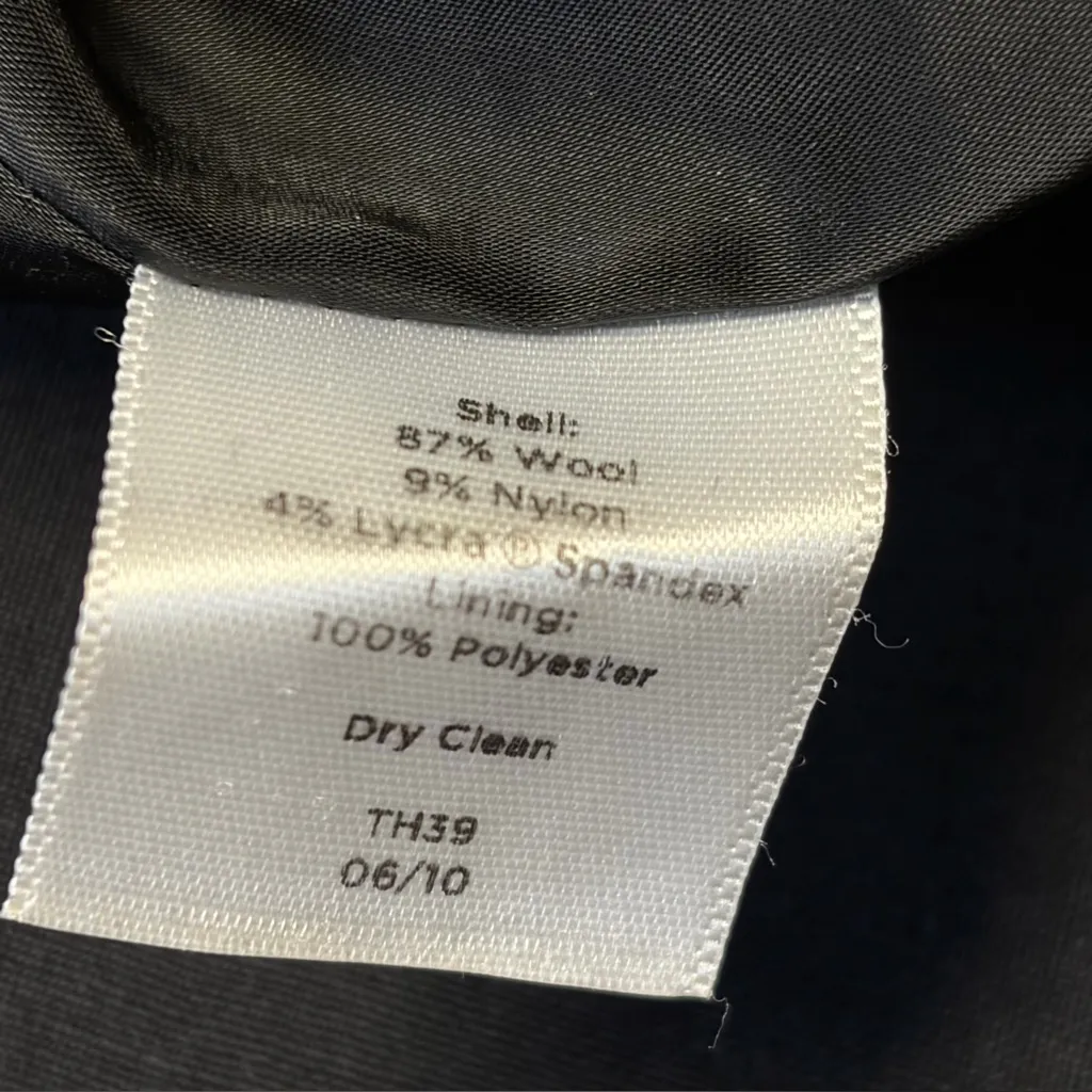 Talbots Wool Pencil Skirt Womens Size 12 Black Pleated Hem Office Business Work - Image 10