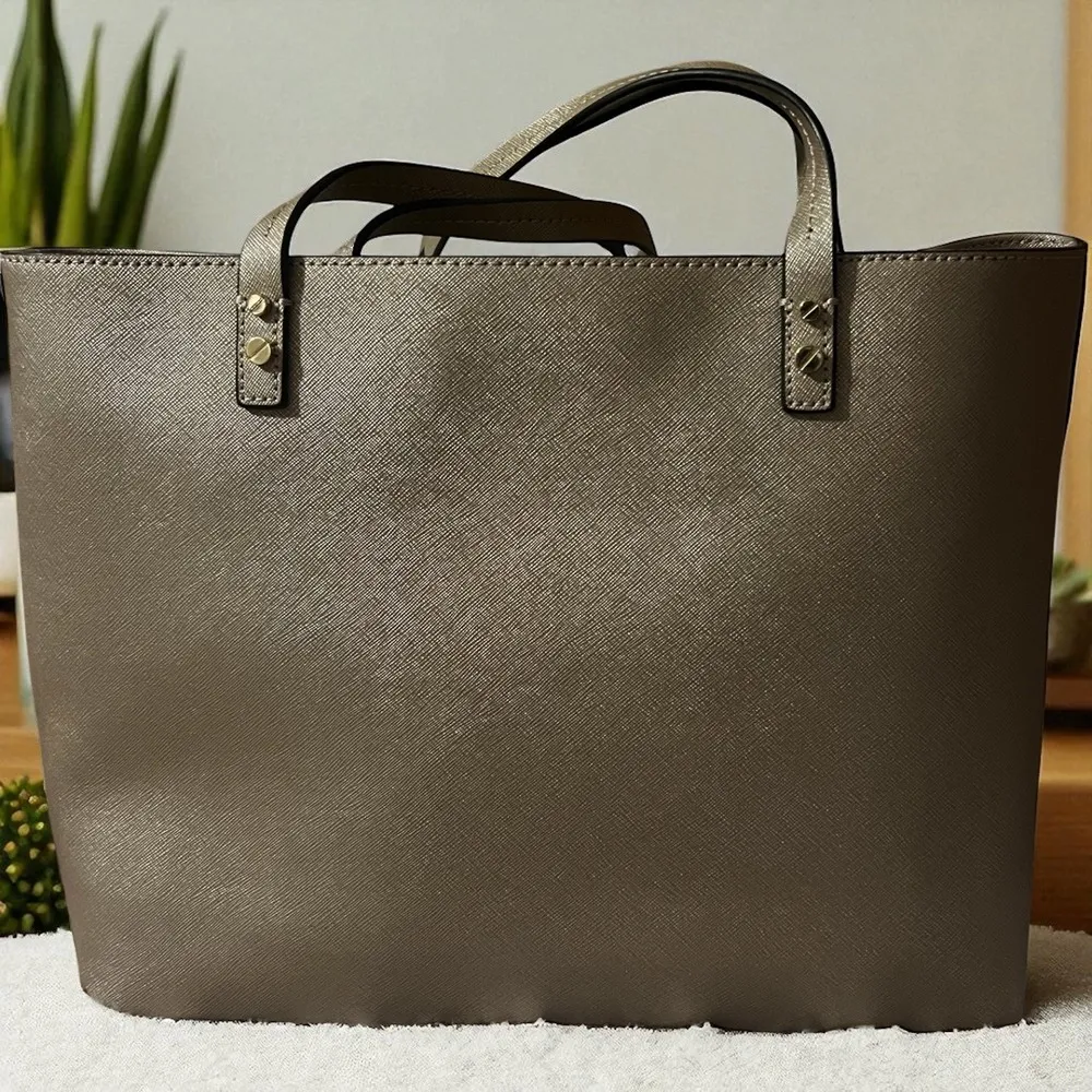 Karl Lagerfeld‎ Paris Tote Bag Purse Handbag Satchel Shopper Carryall Neutral - Image 3